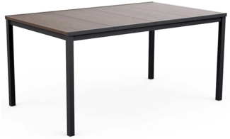 Keter Gartentisch Signature Porto Tisch 160 cm Walnuss und Schwarz Stahl