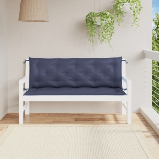 vidaXL Gartenbank-Auflagen 2 Stk. Marineblau 150x50x7 cm Oxford-Gewebe 379085