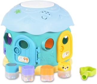 Moni Sortierspiel Steckspiel Pilzhaus Musik Licht Formsortierspiel 4 Formen blau