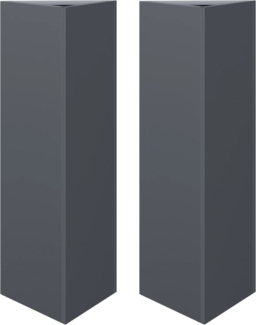 vidaXL Pflanzkübel 2 Stk. Anthrazit Dreieckig 30x26x75 cm Stahl 851148