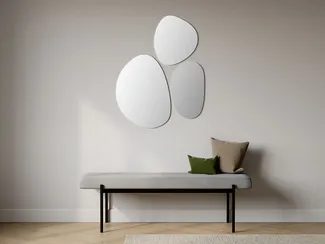 Vente-unique - SANIJI Spiegel Holz, Platte Transparent - B 1 cm x H 52 cm45 cm67 cm x L 30 cm40 cm50 cm