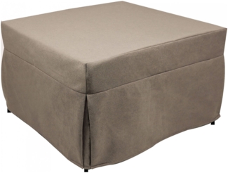 Dmora Pouf Arno, Mehrzwecksessel, Sitzsack, Hockerhocker, Made in Italy, 78x78 h45 cm, Taube
