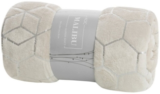 Wohndecke MALIBU 150x200 cm – superweich & stilvoll, Eurofirany, Decke mit modernem Wabenmuster und glänzendem Effekt