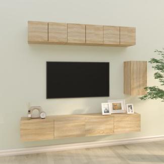 6-tlg. TV-Schrank-Set Sonoma-Eiche Holzwerkstoff [3114616]