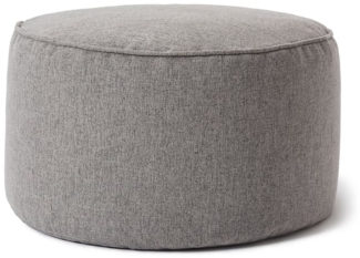 Lumaland 'Comfort Line' Sitzsack-Hocker, Indoor, Polyester hellgrau, 45 x 45 x 25 cm, 50 l