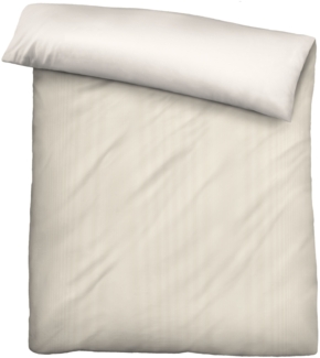 biberna Mako-Satin Bettwäsche FEINE STREIFEN, natur, 1x 155x220 cm + 1x 80x80 cm