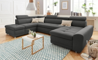 sit&more Wohnlandschaft Riva U-Form, wahlweise mit Bettfunktion