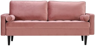 Vente-unique - Sofa 3-Sitzer - Samt - Altrosa - FLEUET