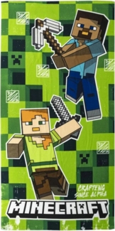 Minecraft Strandtuch MInecraft Gamer Steve Alex Badetuch Strandtuch XL 70x140 cm