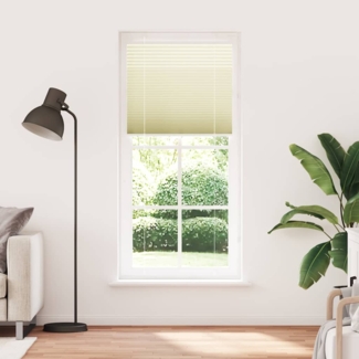 vidaXL Plissee Creme 90x200 cm Stoffbreite 89,4 cm Polyester 4015311