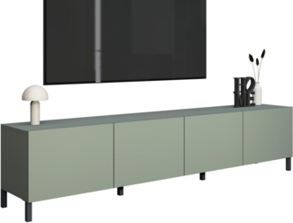 borchardt Möbel Lowboard, Metallfüße, grifflose Optik