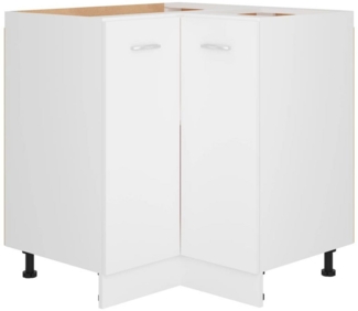 DOTMALL Eckunterschrank Eckunterschrank Lyon Weiß 75,5 x 75,5 x 81,5 cm Holzwerkstoff