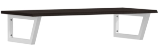 vidaXL Waschtischplatte mit Halterung Stahl und Massivholz Eiche 3302626