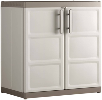 Keter Lagerschrank Excellence XL Niedrig Beige und Taupe 93 cm 46643