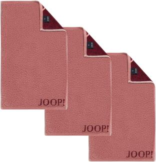 JOOP! Gästetuch Classic Frottierkollektion, 3er Pack - Walkfrottier Rot (Rouge) 30x50cm