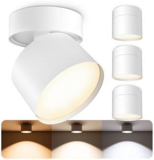 SSC-LUXon LED Aufbaustrahler SAMU Aufbaustrahler schwenkbar LED GX53 3W einstellbare Lichtfarbe, Warmweiß bis Tageslicht