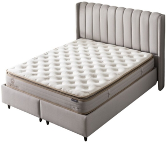 Villa Möbel Boxspringbett Organic (Bett Set, Betset), Bettkasten mit XXL Stauraum & Gasdruckfedern für einfache Handhabung