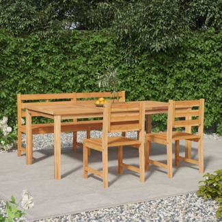 vidaXL 4-tlg. Garten-Essgruppe Massivholz Teak 3157203