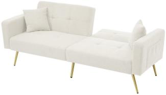 BlingBin Schlafsofa Big-Sofa Loungesofa Länge 175CM, 1 Teile, Schlafsofa mit Sherpa-Stoff und Schwammfüllung