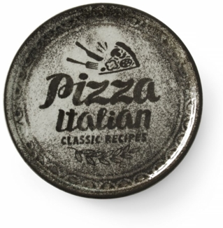 HENDI Pizzateller Recipe Collection Schwarz, Schwarz, ⌀330mm