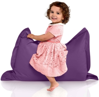 Green Bean® Kinder-Sitzsack 70x100 cm & 70 Liter EPS-Perlen Füllung - Indoor & Outdoor Bean Bag Sitzkissen - Lila