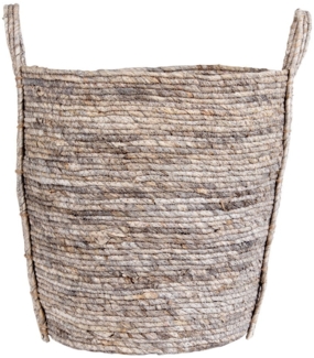 House Nordic Körbchen, Maisblätter, grau, ø41x49 cm