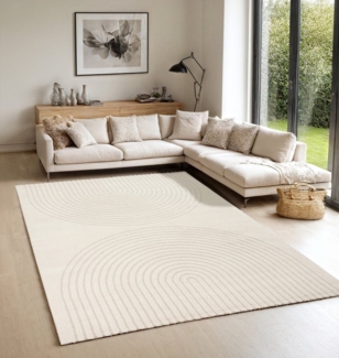 the carpet Teppich Elisa, rechteckig, Höhe: 12 mm, moderner Wohnzimmer Teppich weicher Flor