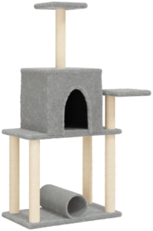 vidaXL Kratzbaum mit Sisal-Kratzsäulen Hellgrau 122 cm 172089