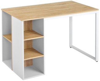 COSTWAY Schreibtisch, mit 5 Fächern, bis 50 kg, 115 x 59,5 x 75 cm