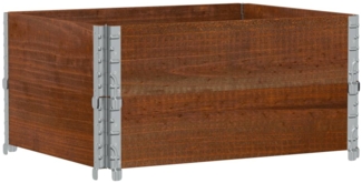 vidaXL Pflanzkasten Braun 80x60 cm Massivholz Kiefer 3295842
