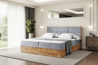ALTDECOR Boxbett LOLLI1 (Multipocket-Matratze H4, H3 Matratze Bonellfederung, Topper, Kopfteil)