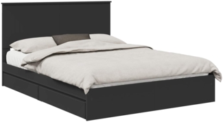 vidaXL Aufbewahrungsbett Schwarz 150 x 200 cm Holzwerkstoff 3411195