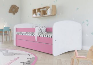 Bjird Kinderbett Babydream 180x80 cm 160x80 cm 140x70 cm (optional mit Matratze, mit Schublade Rausfallschutz und Lattenrost), verschieden Farben und Varianten für Mädchen und Jungen