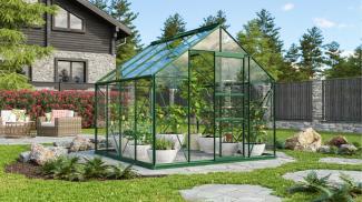 Vitavia Gewächshaus "Merkur 6700", smaragd grün, 6,7 m²,3 mm ESG