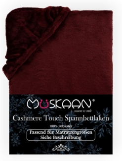 Müskaan Spannbettlaken Spannbetttuch Cashmere Touch Bettlaken Flausch Warm, Nicki, Gummizug: Rundumgummizug, Matratzen Bezug bis 22cm Matratzenhöhe Kuschelig Flauschig