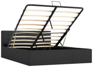 vidaXL Stauraumbett Hydraulisch Dunkelgrau Stoff 140×200 cm 285573