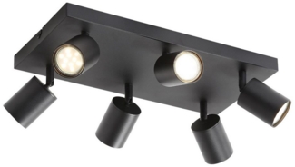 Nettlife Deckenstrahler Deckenstrahler Weiß GU10 4/6 Flammig, 330° Schwenkbar, LED wechselbar, für Wohnzimmer Schlafzimmer Küche Flur