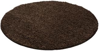 Teppich DREAM Shaggy BROWN 120 X 120cm Rund