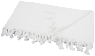 Hamamtuch Frottee weiss mit Fransen ca. 90x180 cm