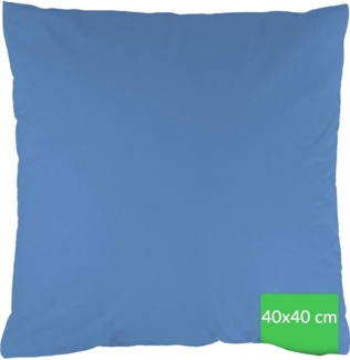 Kisska Kissenbezug LUNA Kissenüberzug Sofakissenbezug Kopfkissenbezug, (1 Stück), Atmungsaktiv, aus Baumwolle 40x40 Blau