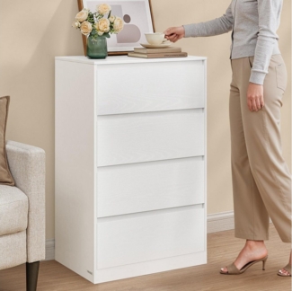 VASAGLE Kommode, mit 4 Schubladen, Komodenschrank, Schubladenschrank