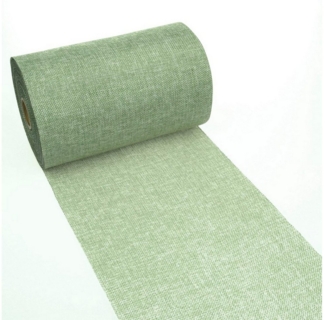 Deko AS Tischläufer Tischläufer Shabby Chic Resedagrün - 20cm - 25m - 69-200-25-7 (1-tlg, 1 Rolle Tischläufer), Strapazierfähig