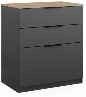 Kommode Betti Anthrazit/Sonoma 50 x 90 cm Vicco