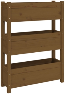vidaXL Pflanzkübel Honigbraun 77x25x104,5 cm Massivholz Kiefer 823937