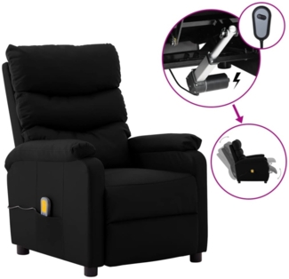 vidaXL Elektrischer Massagesessel Schwarz Kunstleder [3073677]