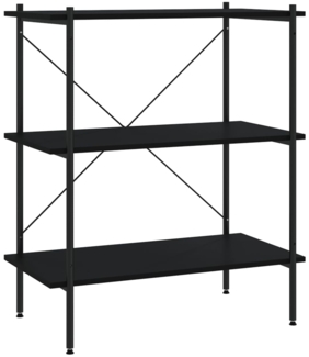 vidaXL Regal mit 3 Böden Schwarz 80x40x92 cm 336339