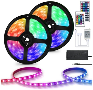 Clanmacy LED Stripe 1-10m LED Streifen RGB stripe 5050SMD Band IP20 Lichterkette Hochzeit, 30-flammig