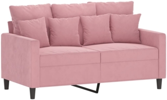 vidaXL 2-Sitzer-Sofa Rosa 120 cm Samt 359296