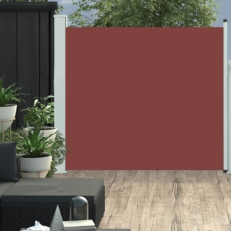 vidaXL Seitenmarkise Ausziehbar 170x300 cm Braun 317891