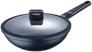 Wok Pfanne Masterpro Indigo Schwarz Aluminium (Ø 28 Cm)